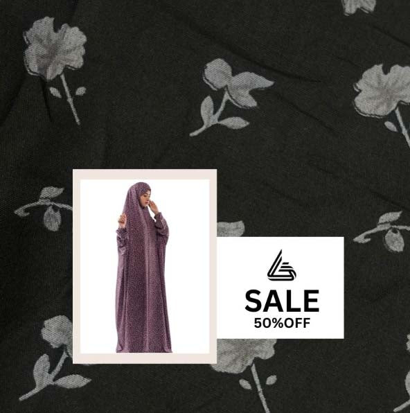 Arabic Style Printed Namaz Chadar- Design Code #LM-ANC0284