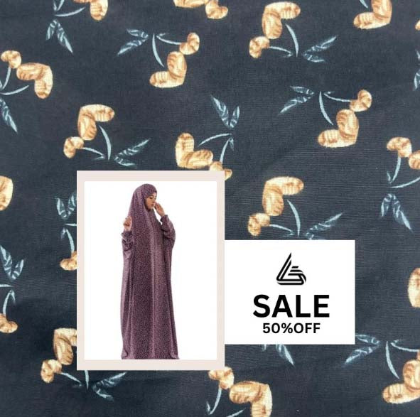 Arabic Style Printed Namaz Chadar- Design Code #LM-ANC0285