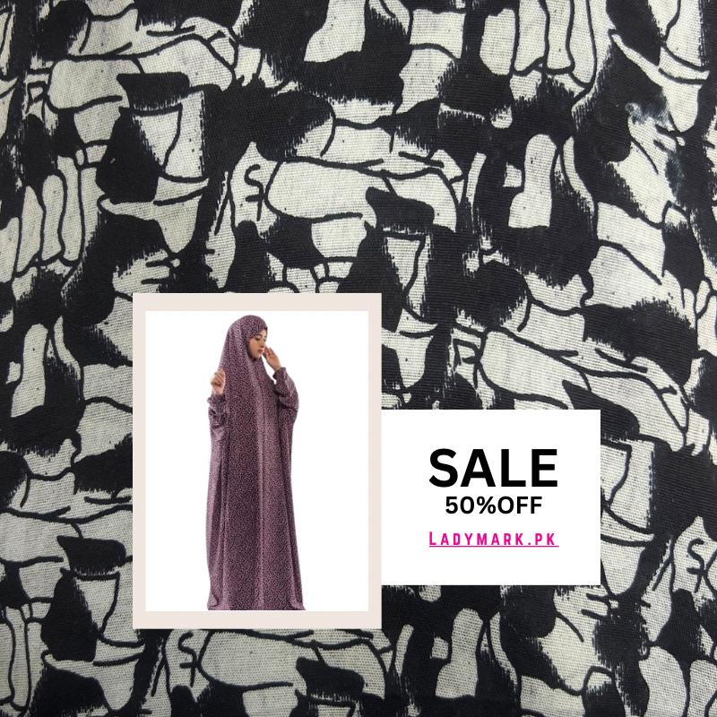 Arabic Style Printed Namaz Chadar- Design Code #LM-ANC0296