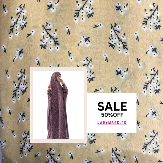 Arabic Style Printed Namaz Chadar- Design Code #LM-ANC0290