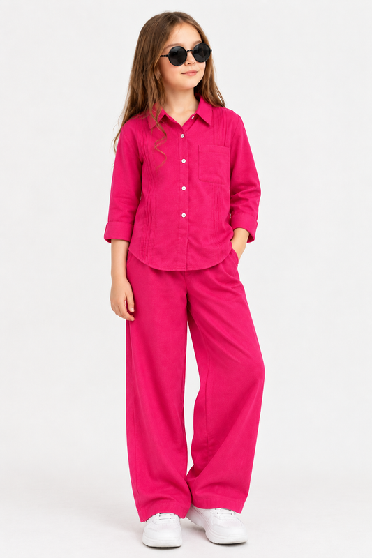 2-Piece Co-ord Set for Kids, Design Long Shirt + Trouse  (RN-006)