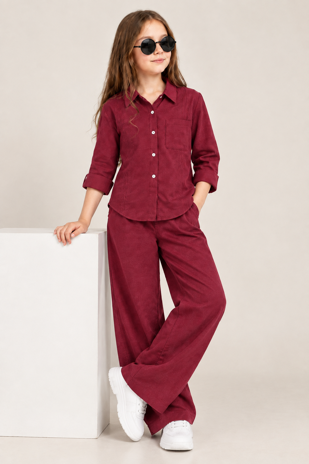 2-Piece Co-ord Set for Kids, Design Long Shirt + Trouse  (RN-003)