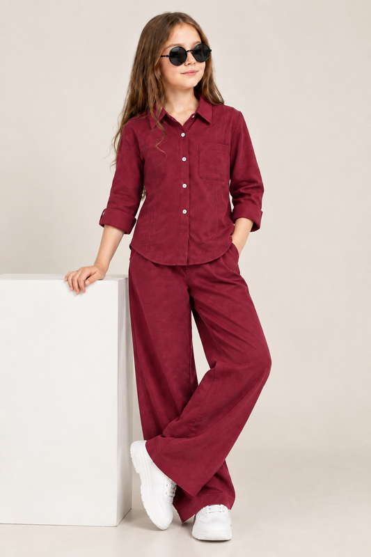 2-Piece Co-ord Set for Kids, Design Long Shirt + Trouse  (RN-003)