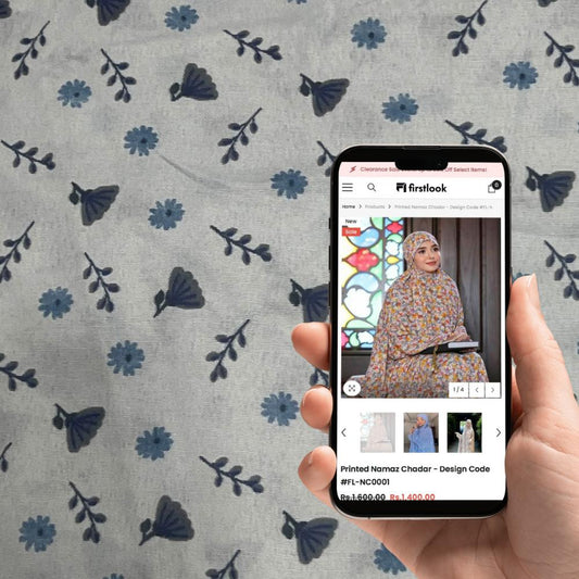 Arabic Style Printed Namaz Chadar- Design Code #LM-ANC0289