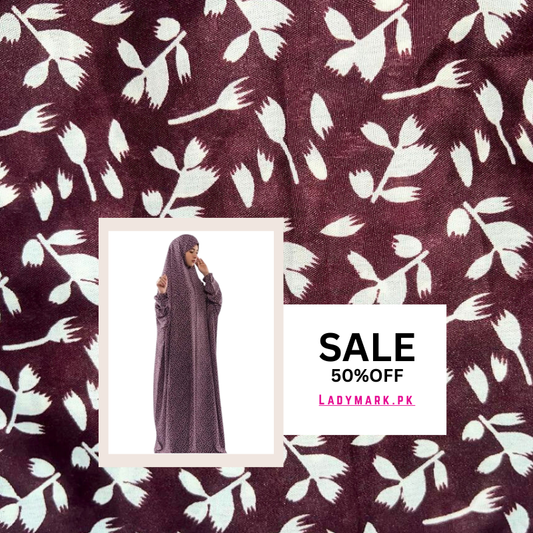 Arabic Style Printed Namaz Chadar- Design Code #LM-ANC0262