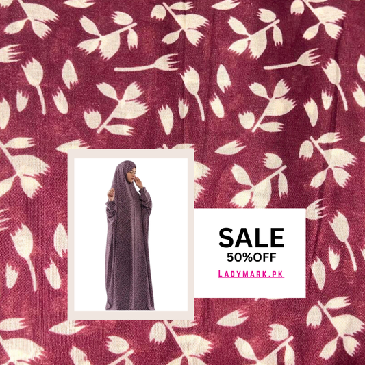 Arabic Style Printed Namaz Chadar- Design Code #LM-ANC0261