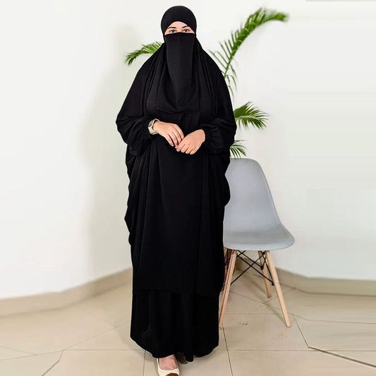 Modest & Elegant 3-Piece Jilbab Set | Design Code - #Fl - JB0010