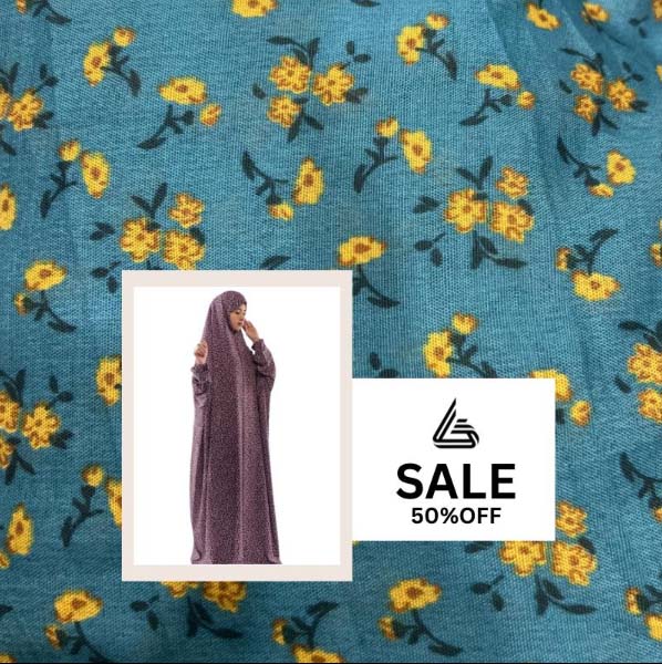 Arabic Style Printed Namaz Chadar- Design Code #LM-ANC0281