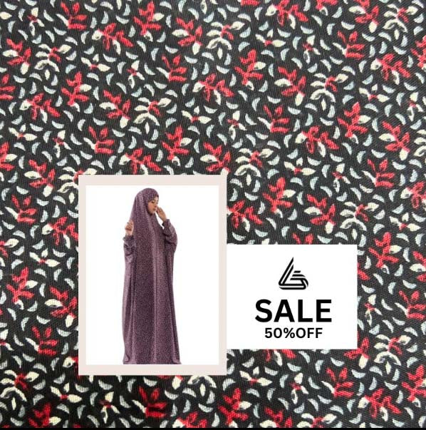 Arabic Style Printed Namaz Chadar- Design Code #LM-ANC0268