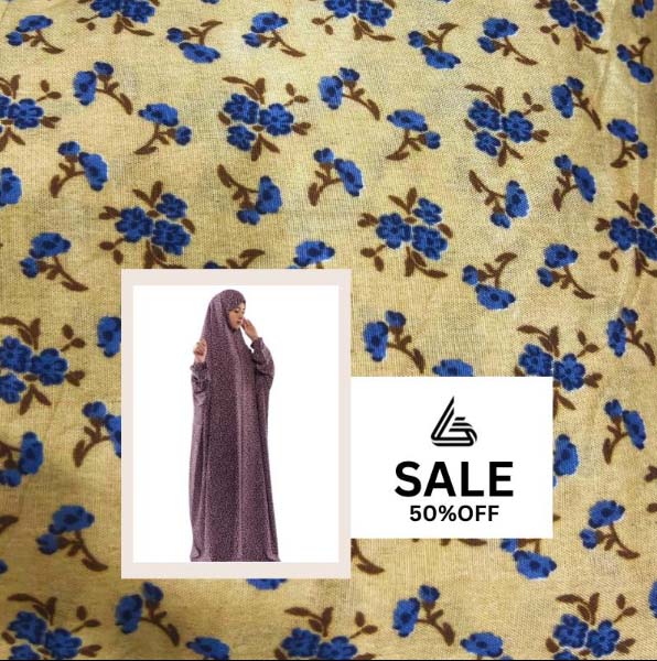 Arabic Style Printed Namaz Chadar- Design Code #LM-ANC0273