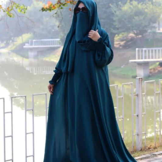 Modest & Elegant 3-Piece Jilbab Set | Design Code - #FL - JB0009