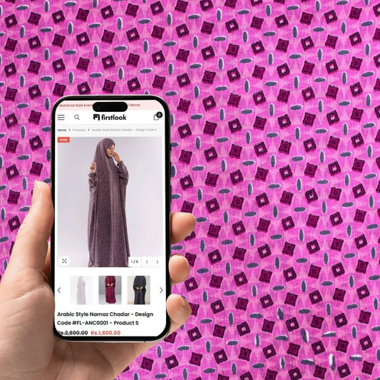 Arabic Style Printed Namaz Chadar- Design Code #LM-ANC0288