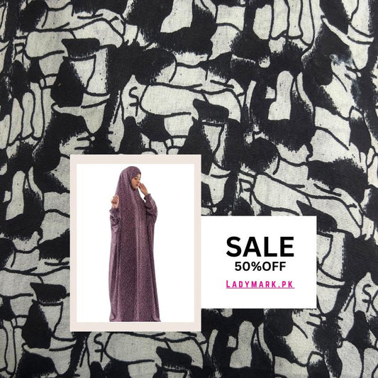 Arabic Style Printed Namaz Chadar- Design Code #LM-ANC0296