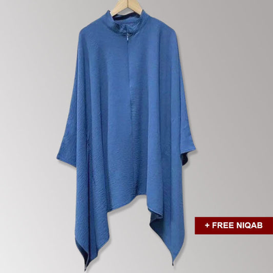 Single Layer Khimar with Free Niqab - Design Code: SLK-0011